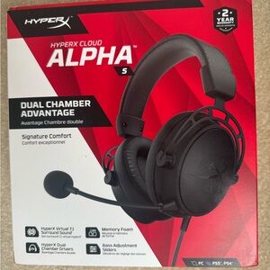 HyperX Cloud Alpha S Black Over-Ear Headphones